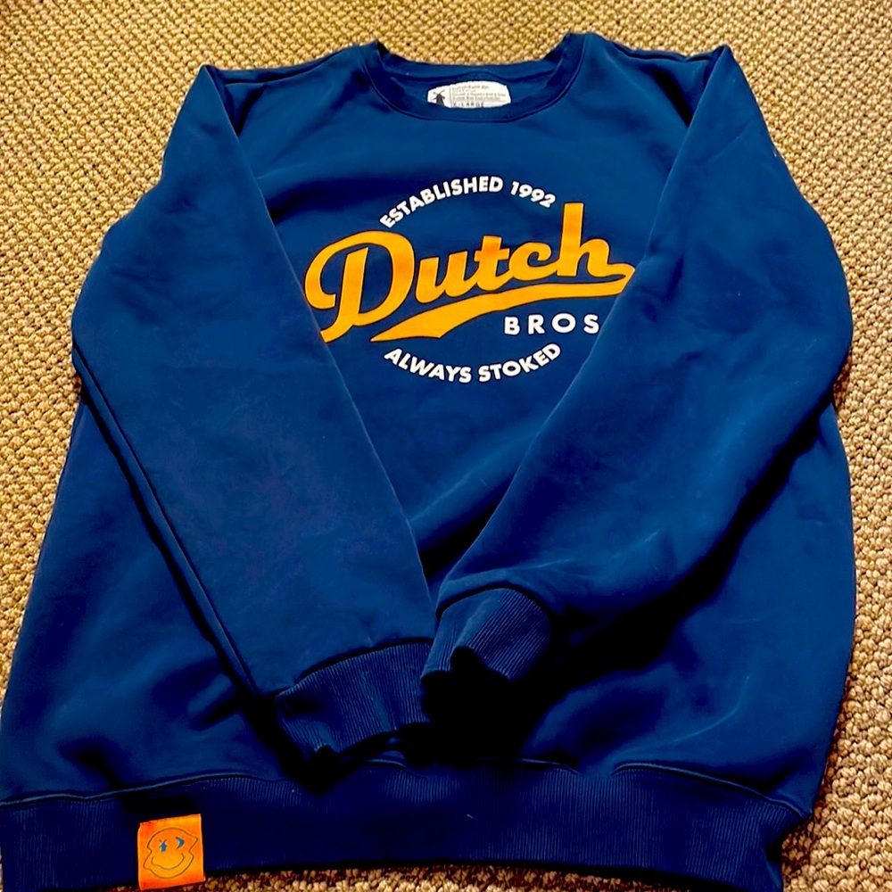 Navy blue Dutch bros sweater | used
